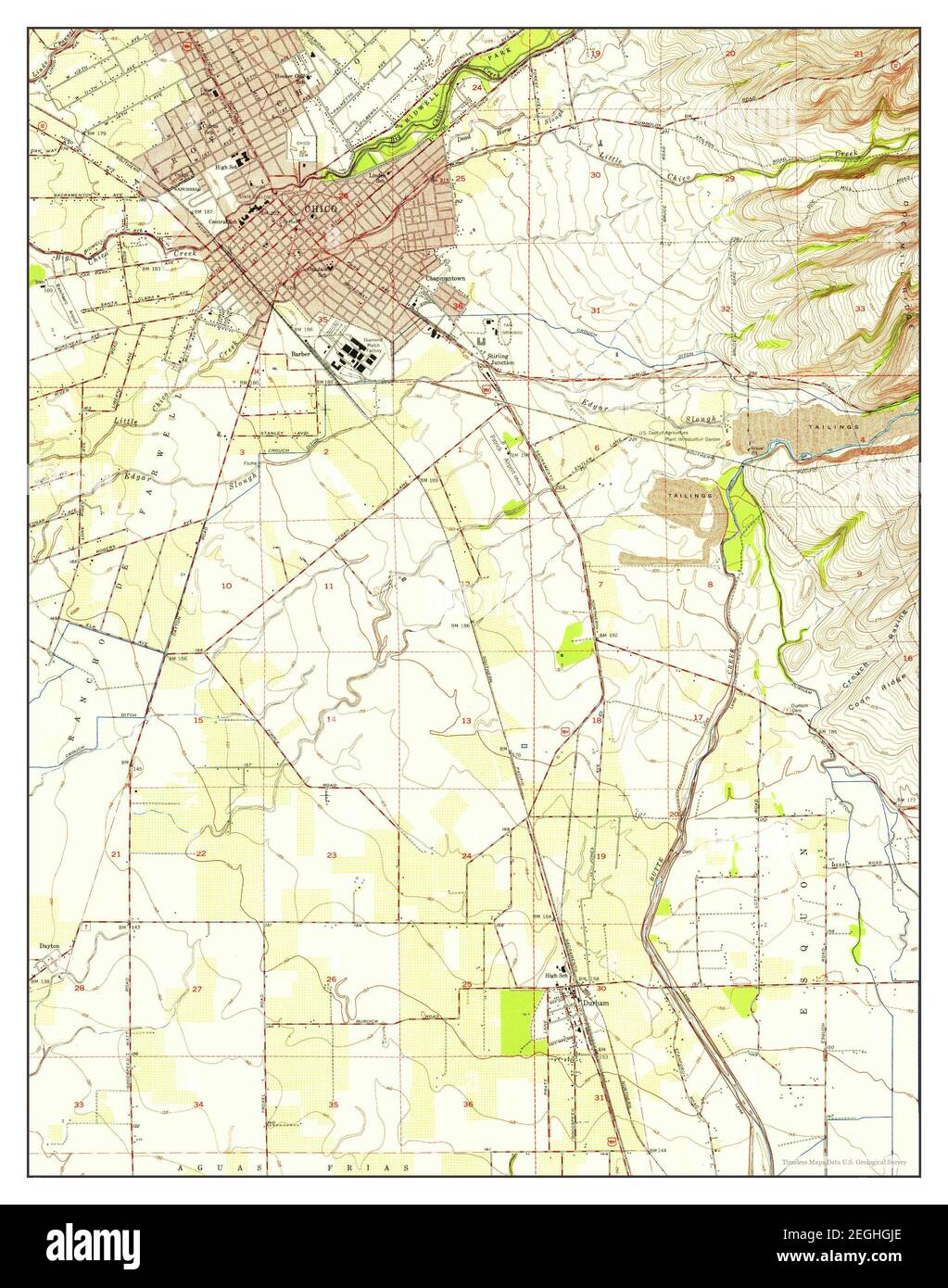Chico, California, map 1948, 124000, United States of America by