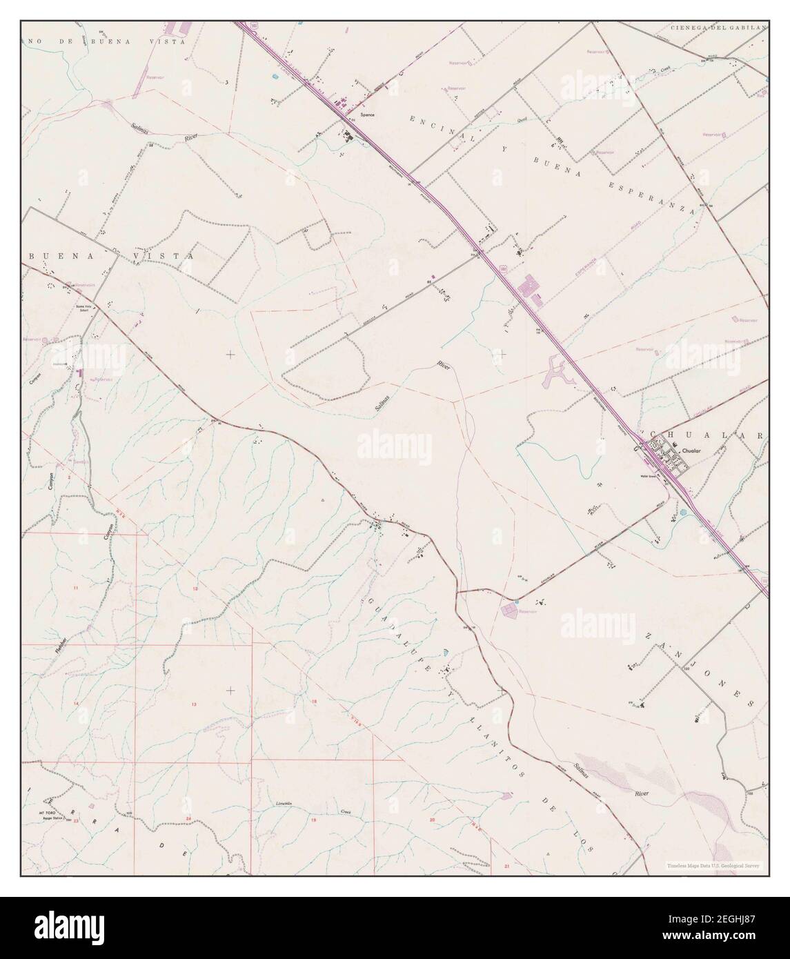 Chualar, California, map 1947, 124000, United States of America by