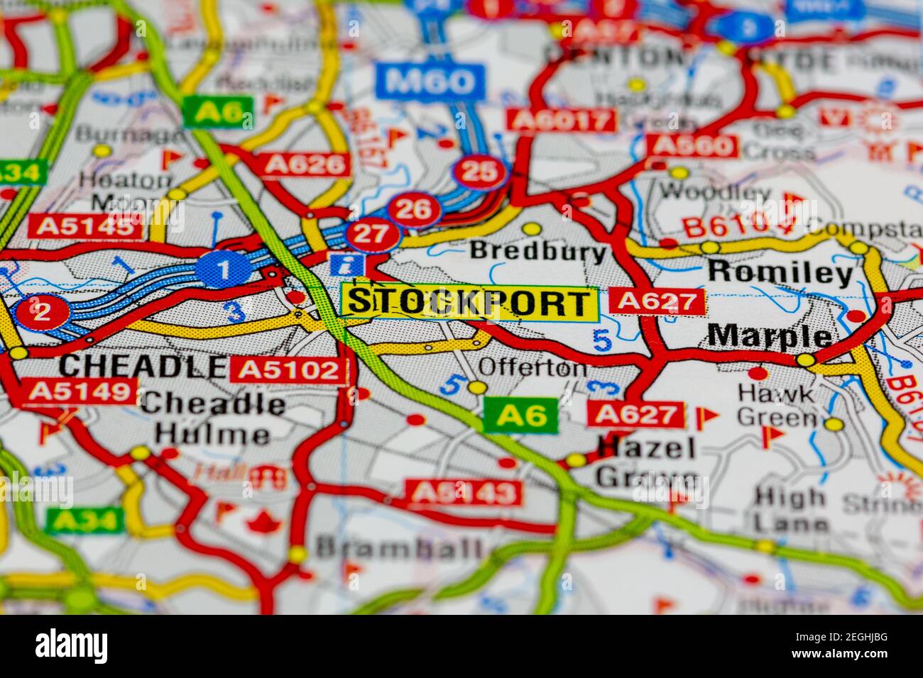 Stockport on a map hires stock photography and images Alamy