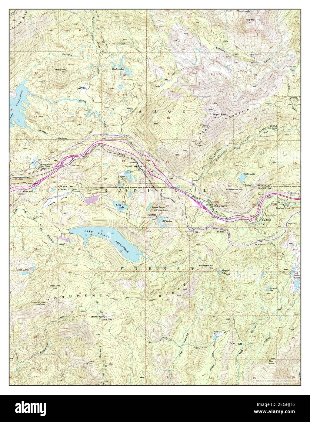 Cisco Grove, California, map 1955, 124000, United States of America by