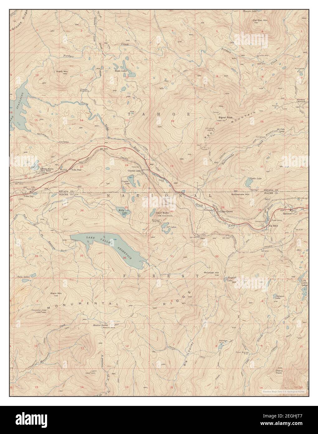 Cisco Grove, California, map 1955, 124000, United States of America by