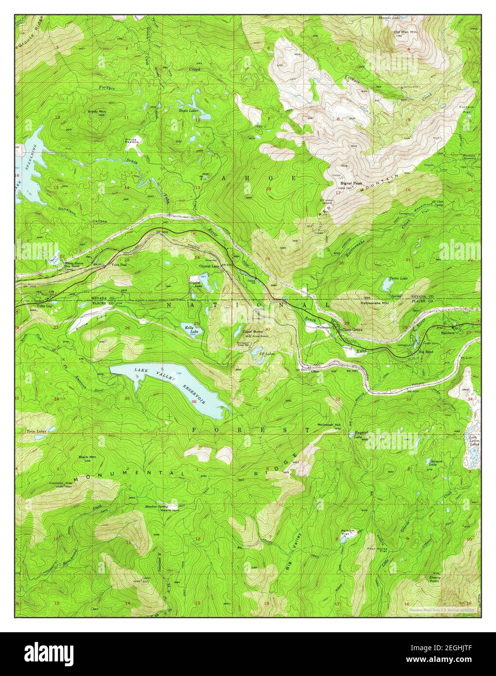 Cisco Grove, California, map 1955, 124000, United States of America by