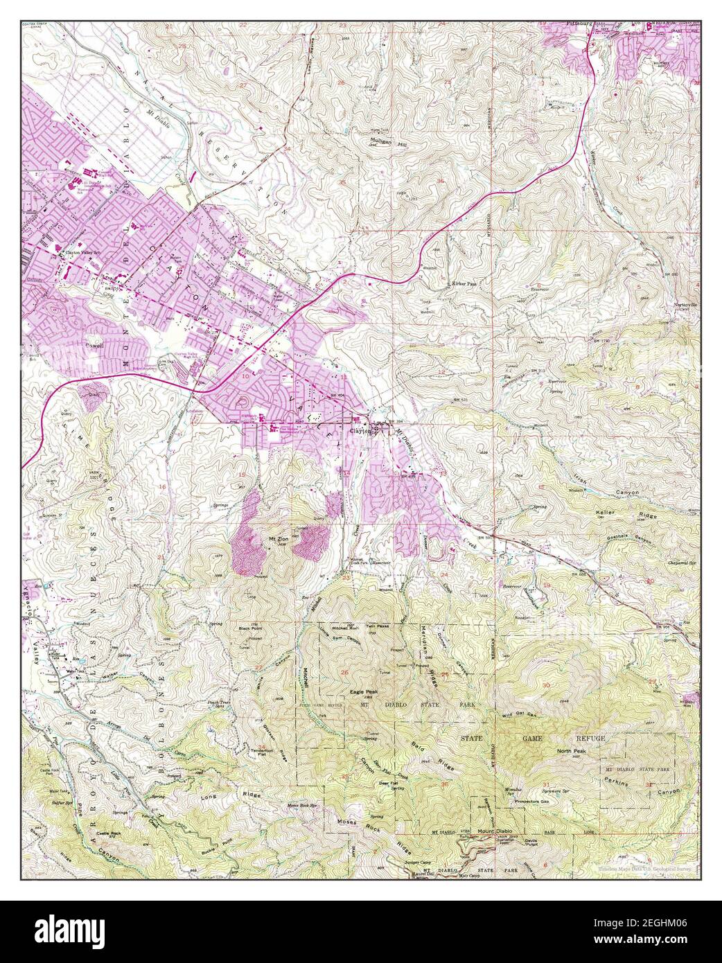 Clayton, California, map 1953, 124000, United States of America by