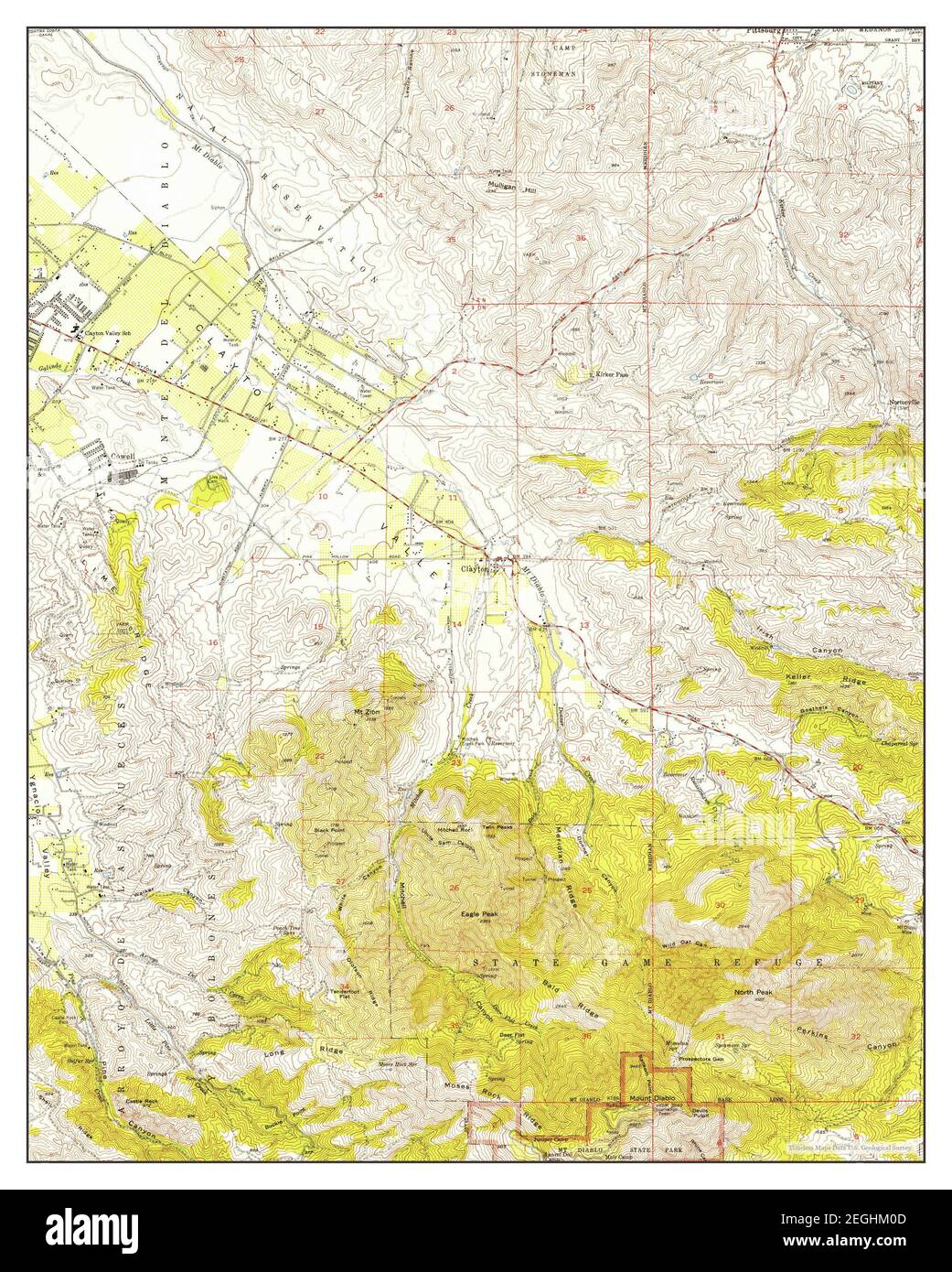 Clayton, California, map 1953, 124000, United States of America by