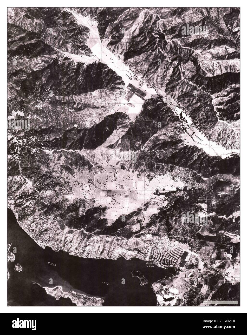 Clearlake Oaks, California, map 1977, 1:24000, United States of America by Timeless Maps, data U.S. Geological Survey Stock Photo
