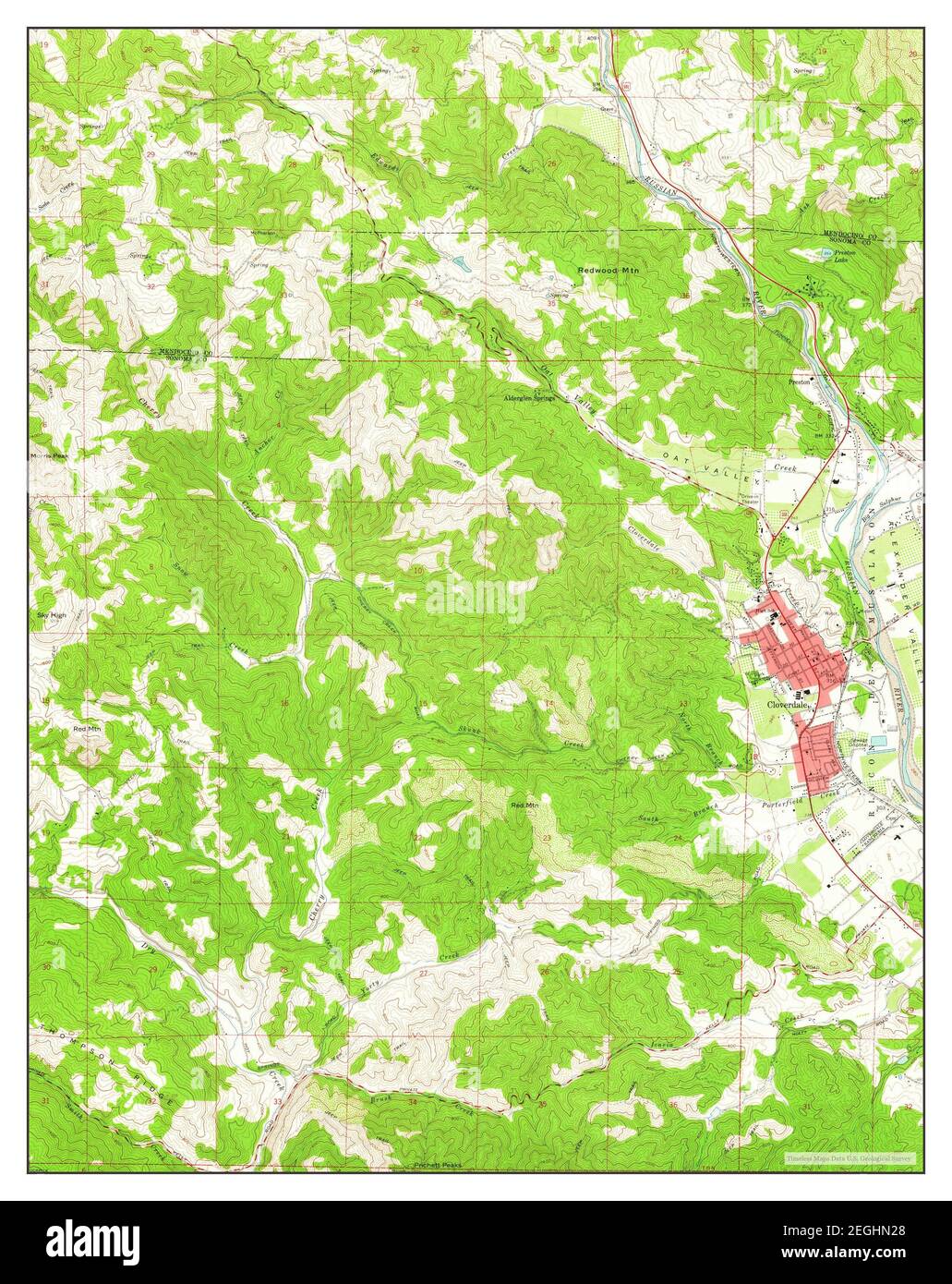 Cloverdale california map Cut Out Stock Images & Pictures Alamy