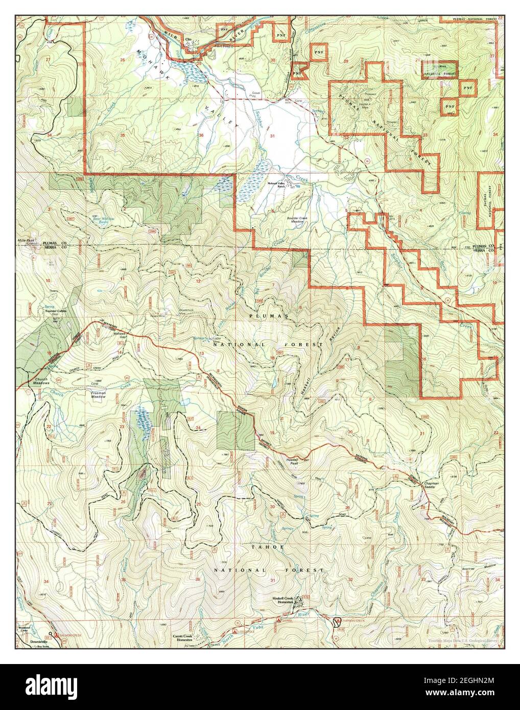 Clio, California, map 2000, 124000, United States of America by