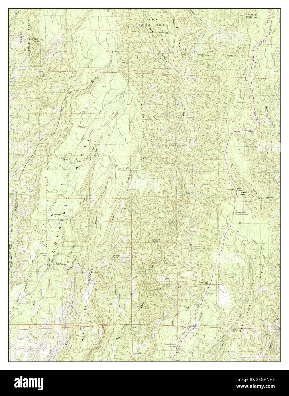 Cohasset, California, map 1979, 124000, United States of America by
