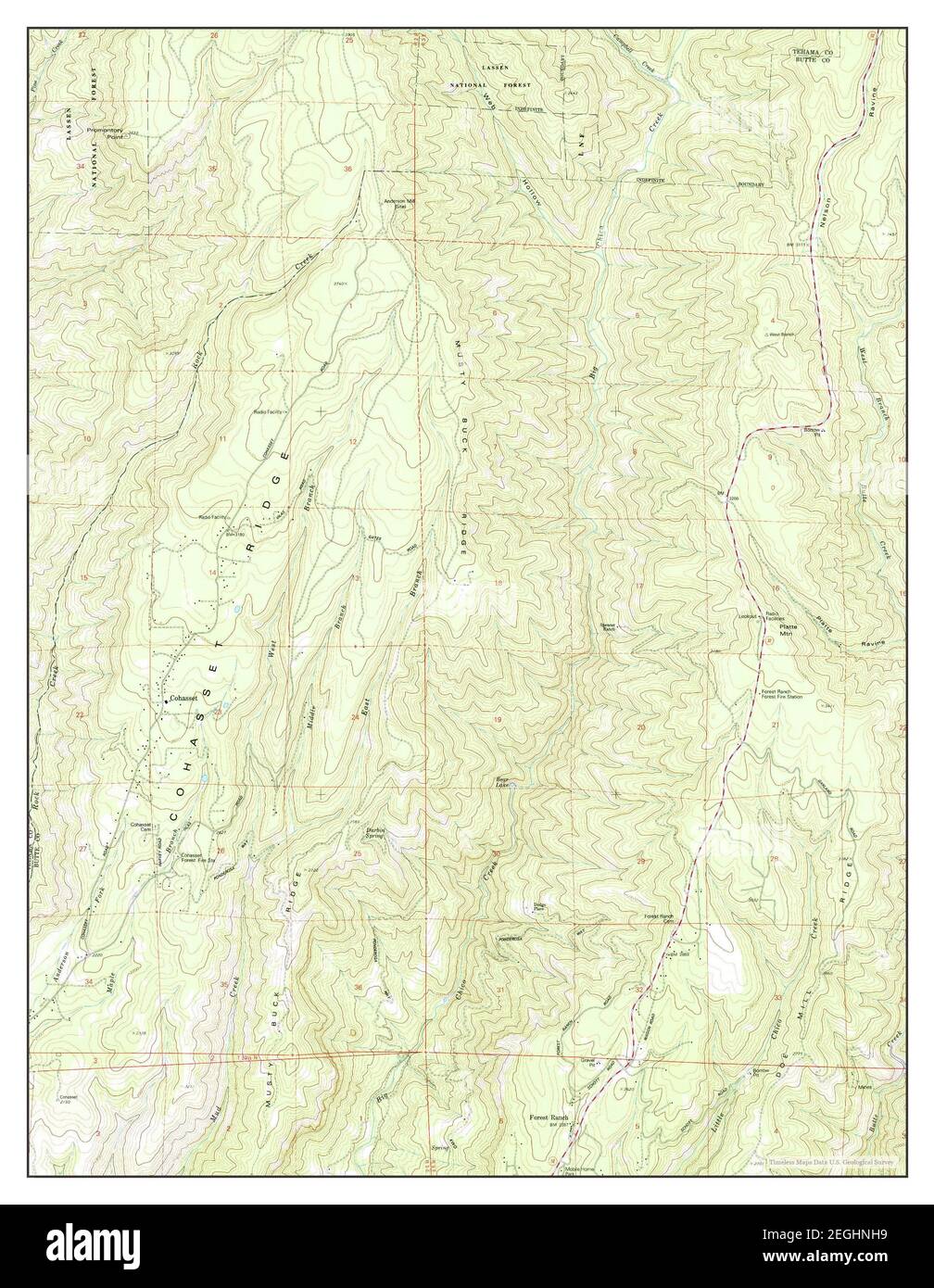 Cohasset, California, map 1979, 124000, United States of America by