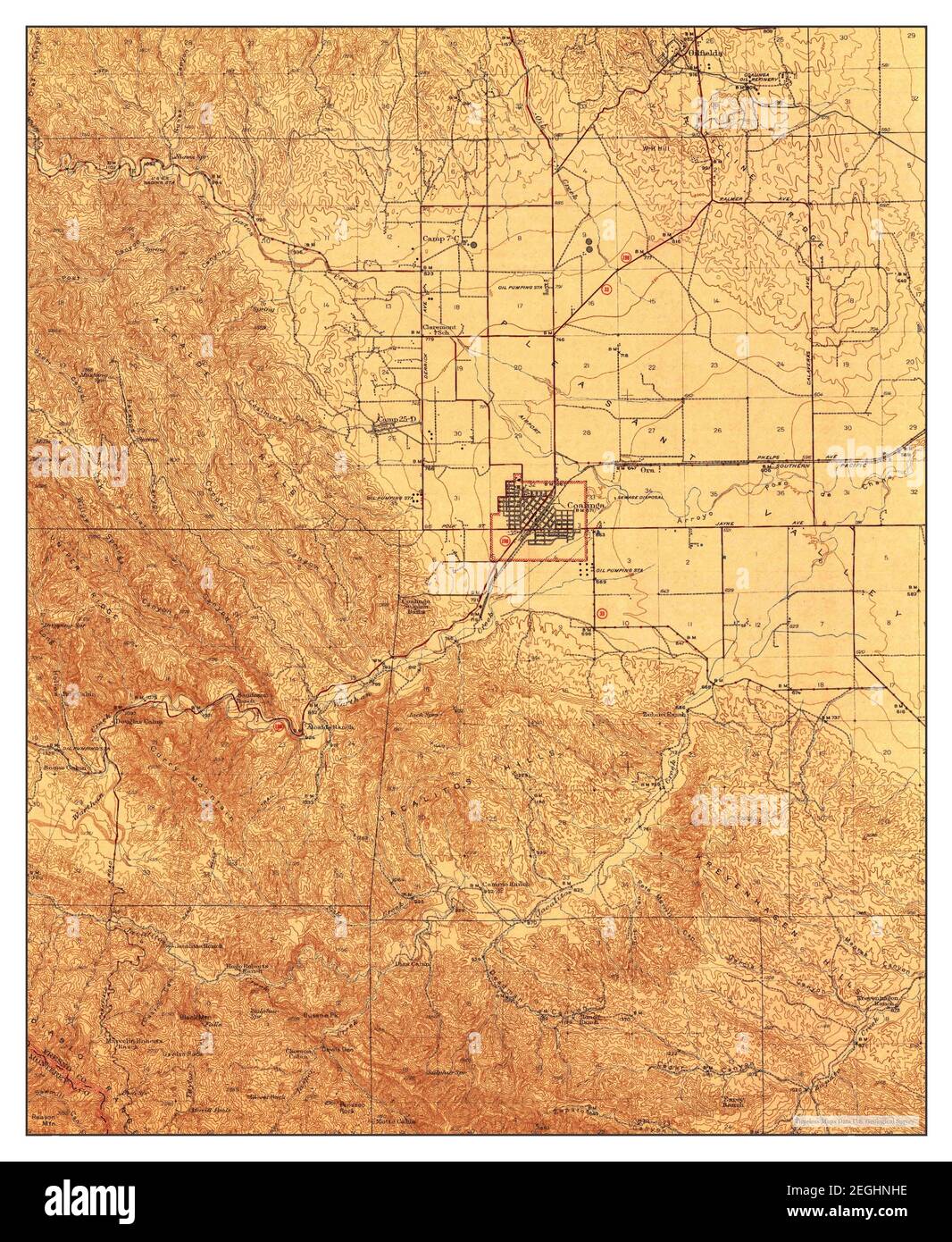 Coalinga, California, map 1944, 162500, United States of America by