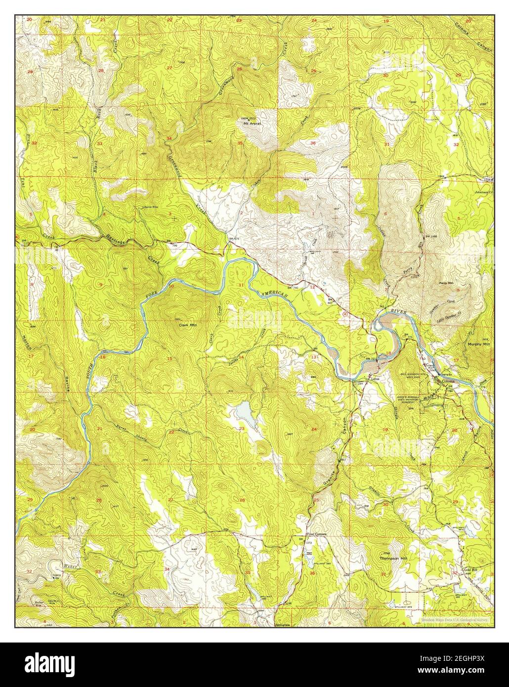 Coloma, California, map 1949, 124000, United States of America by