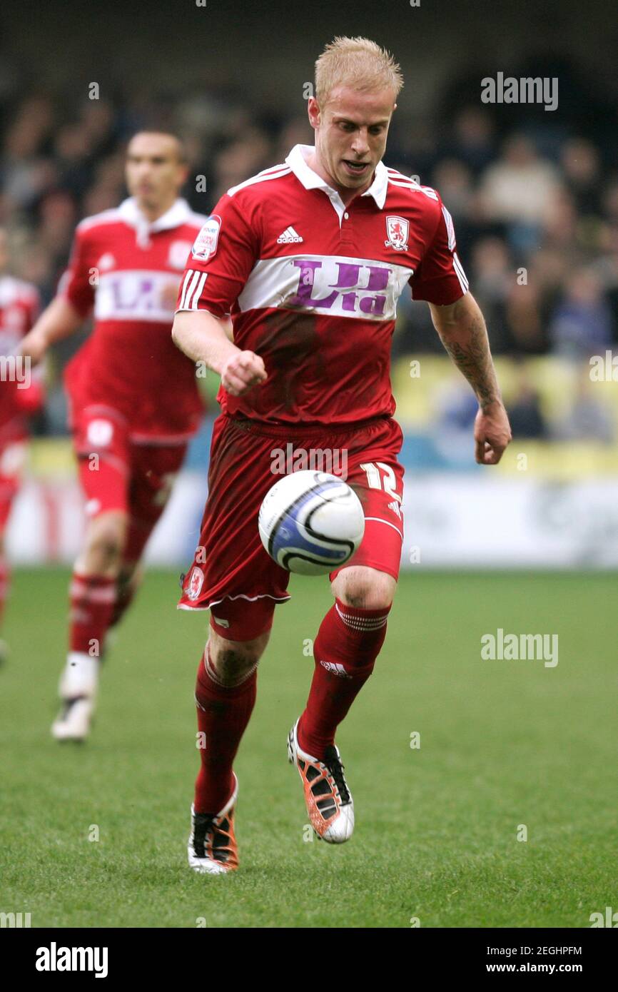 Football Millwall V Middlesbrough Npower Football League Championship The New Den 10 11 19 2 11 Andrew Davies Middlesbrough Mandatory Credit Action Images Frances Leader Stock Photo Alamy