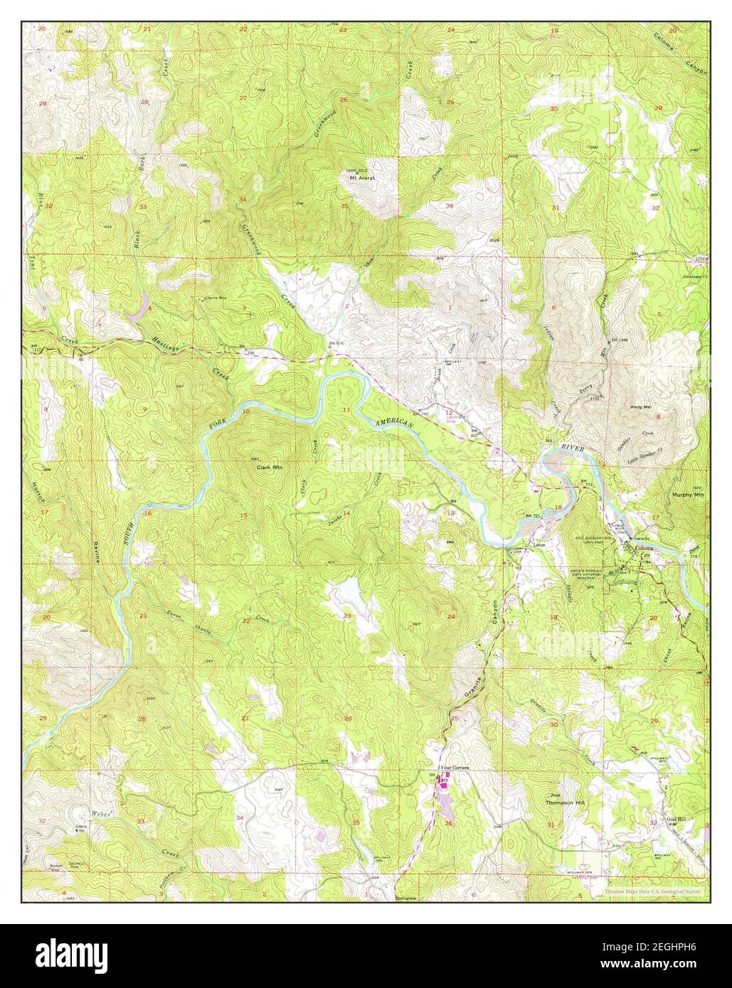 Coloma, California, map 1949, 124000, United States of America by