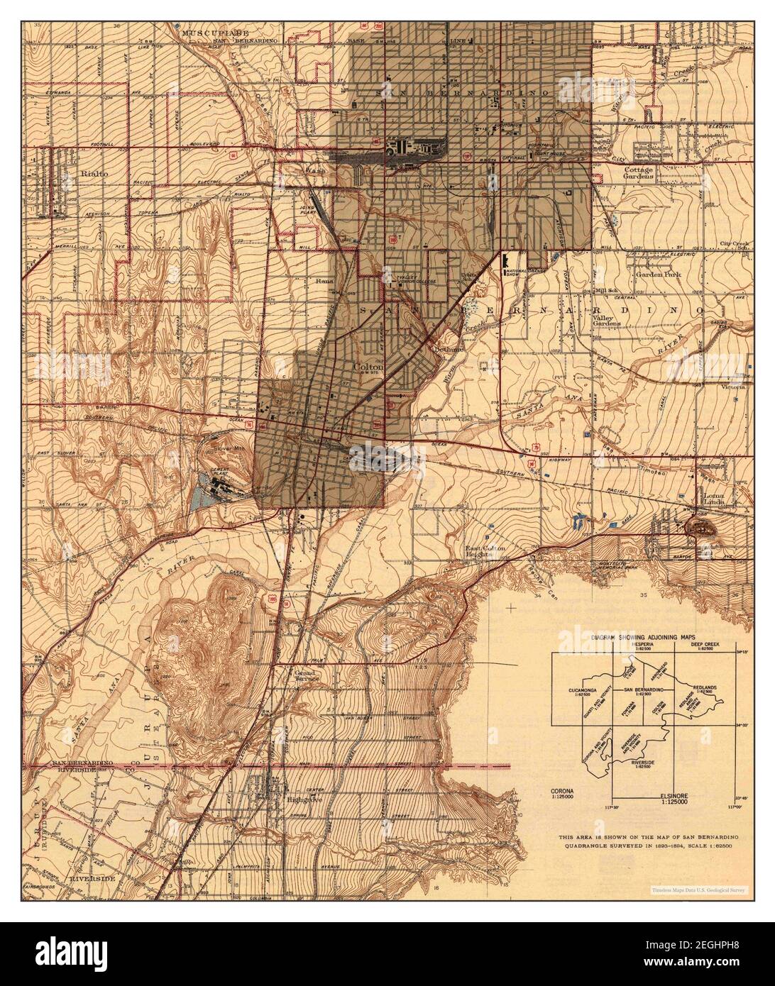 Colton, California, map 1943, 131680, United States of America by