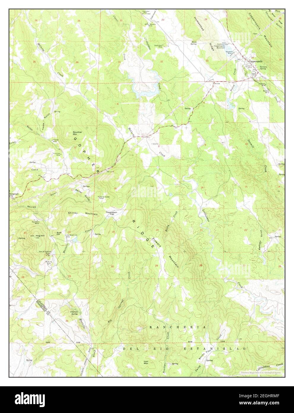Copperopolis, California, map 1962, 124000, United States of America