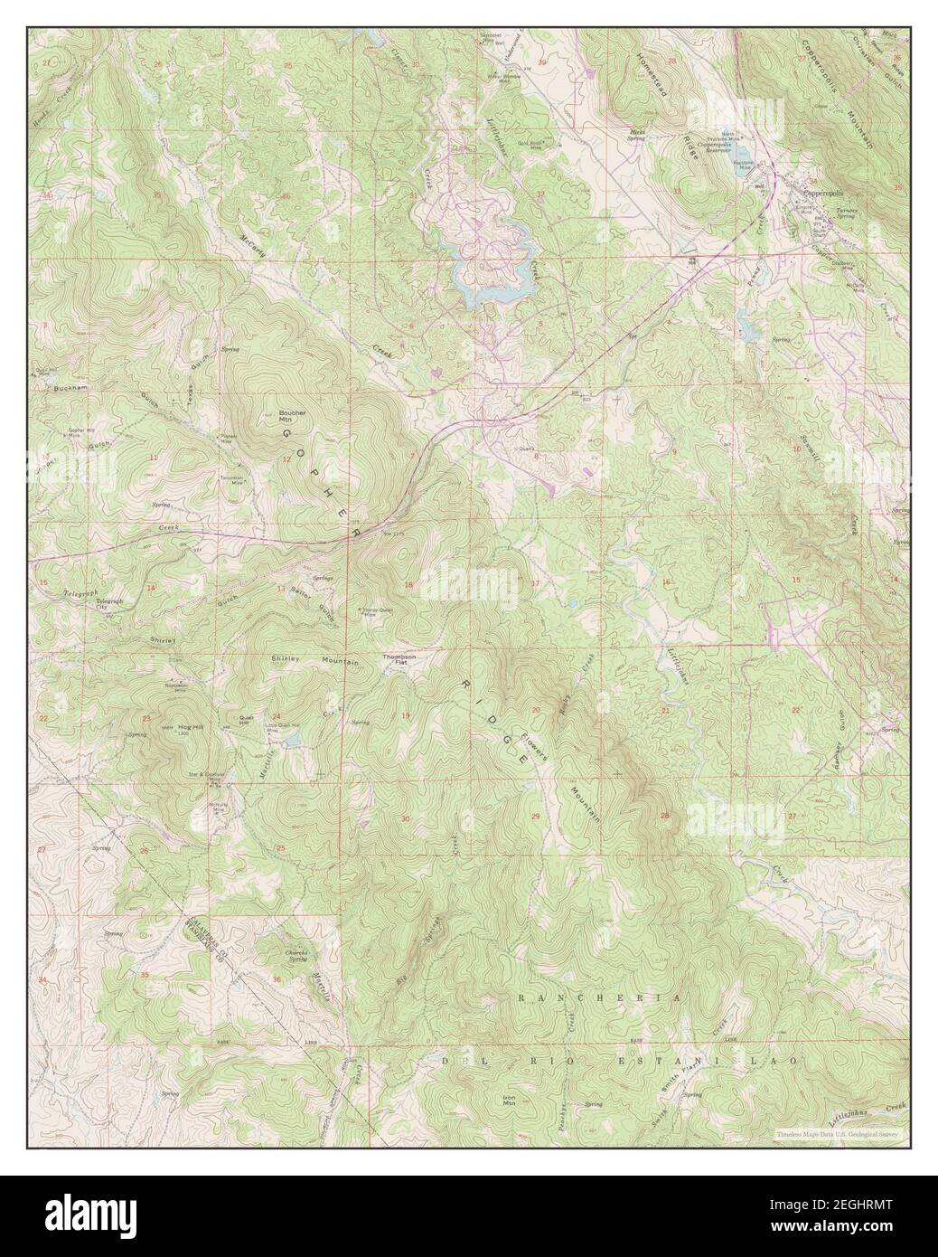 Copperopolis, California, map 1962, 124000, United States of America by Timeless Maps, data U.S