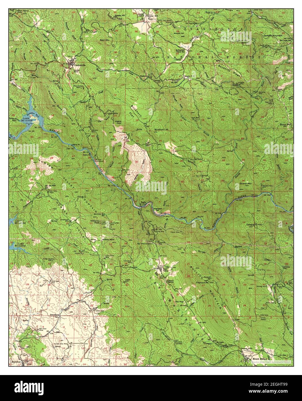 Coulterville, California, map 1947, 162500, United States of America