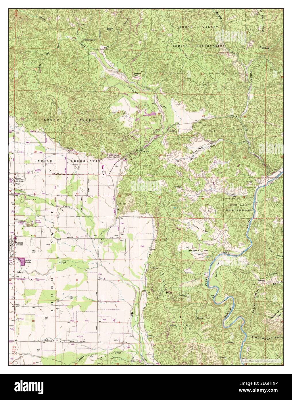 Covelo East, California, map 1967, 124000, United States of America by
