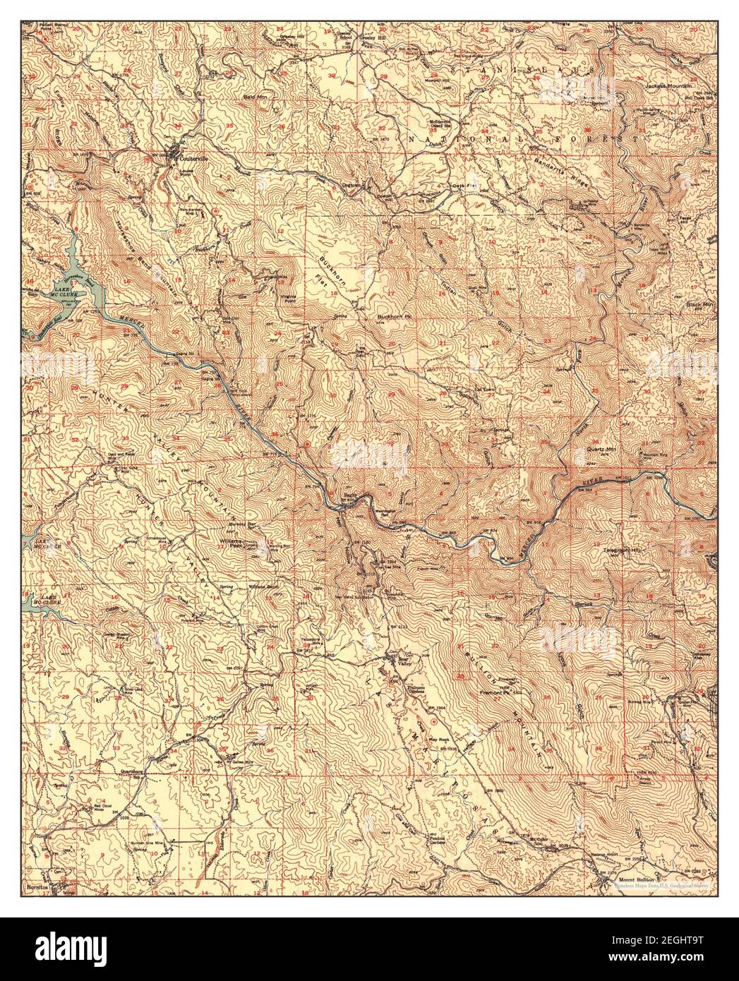 Coulterville, California, map 1947, 162500, United States of America