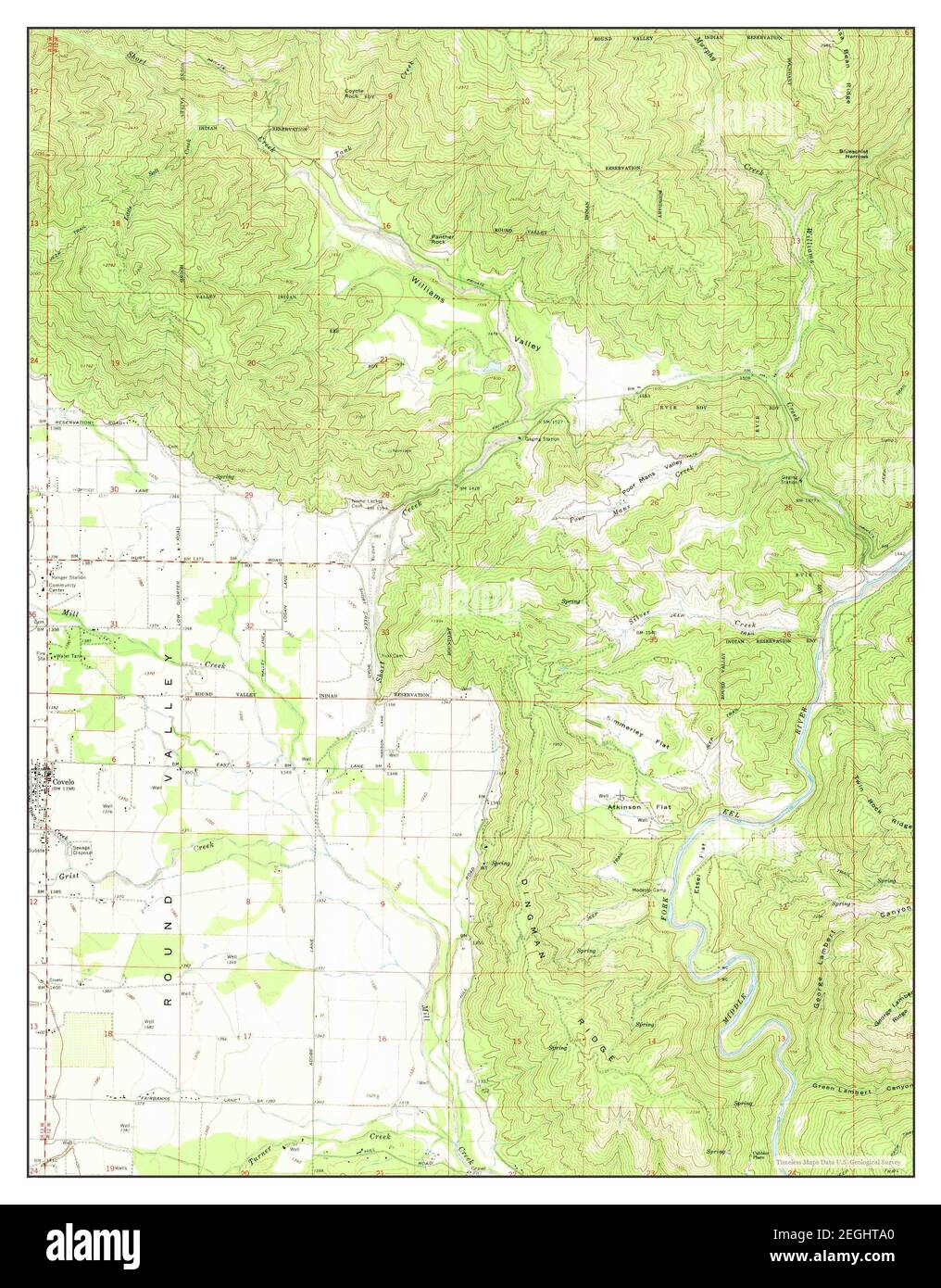 Covelo East, California, map 1967, 124000, United States of America by