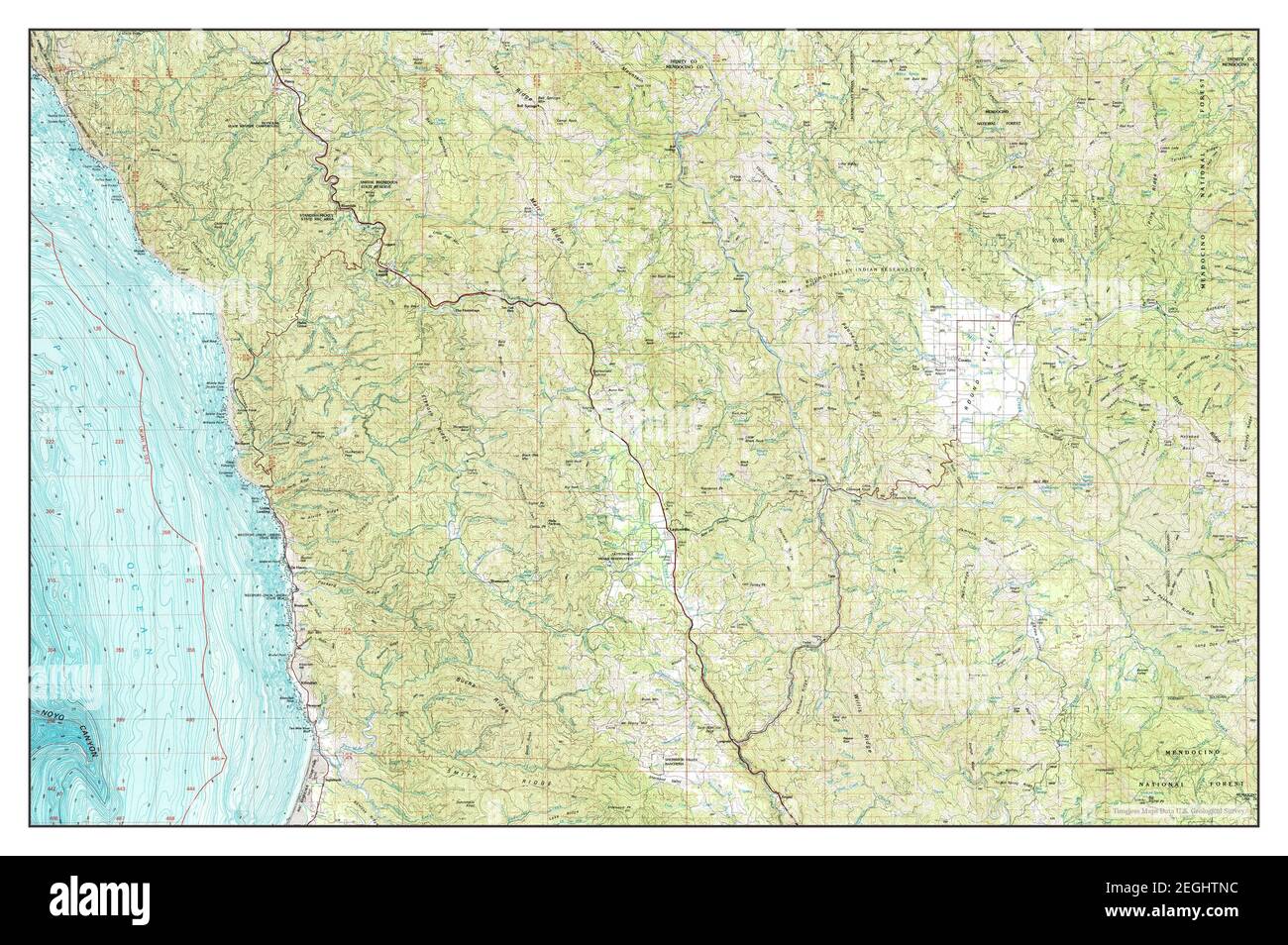 Covelo, California, map 1981, 1100000, United States of America by