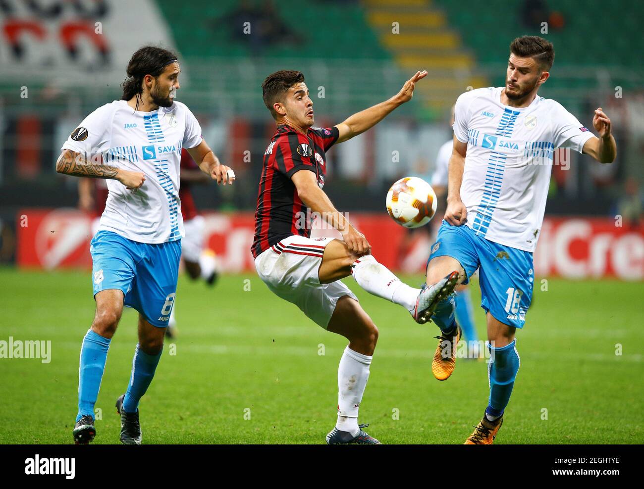 Soccer Football - Europa League - AC Milan vs Rijeka - San Siro, Milan,  Italy - September 28, 2017 Rijeka's