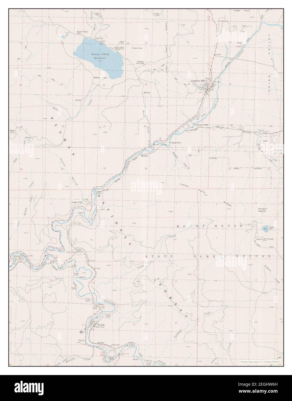 Crescent Mills, California, map 1980, 124000, United States of America