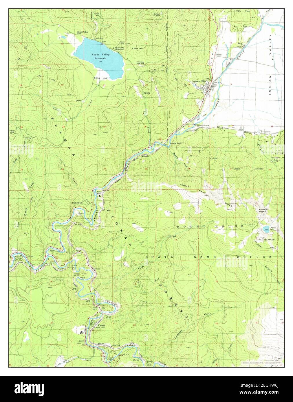 Crescent Mills, California, map 1980, 124000, United States of America