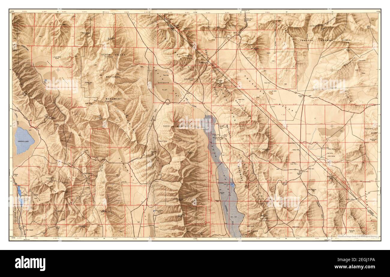 Death Valley California map 1948 - Death Valley California Map 1948 1250000 United States Of America By Timeless Maps Data Us Geological Survey 2EGJ1PA