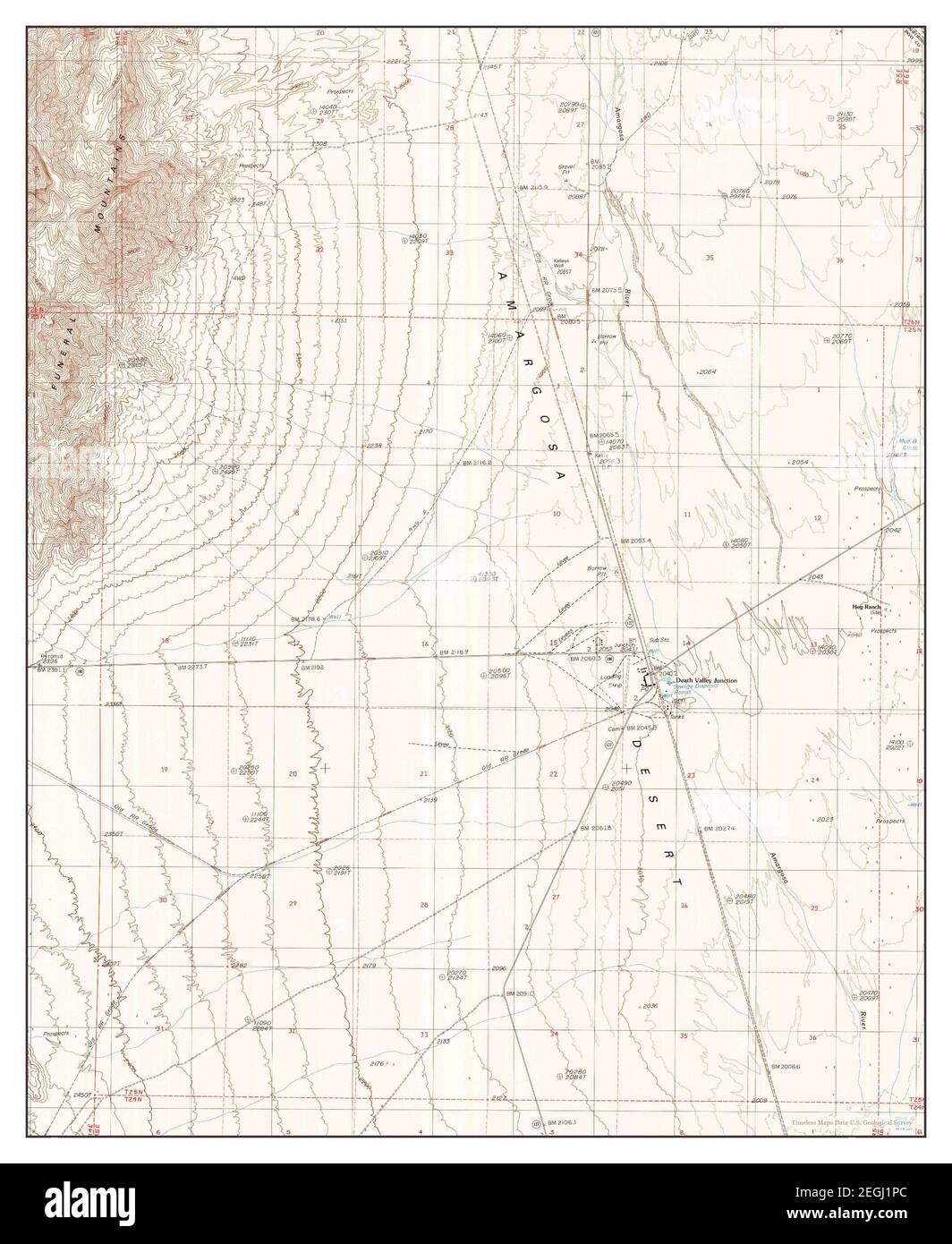 Death Valley Maps Cartography Geography Death High Resolution Stock