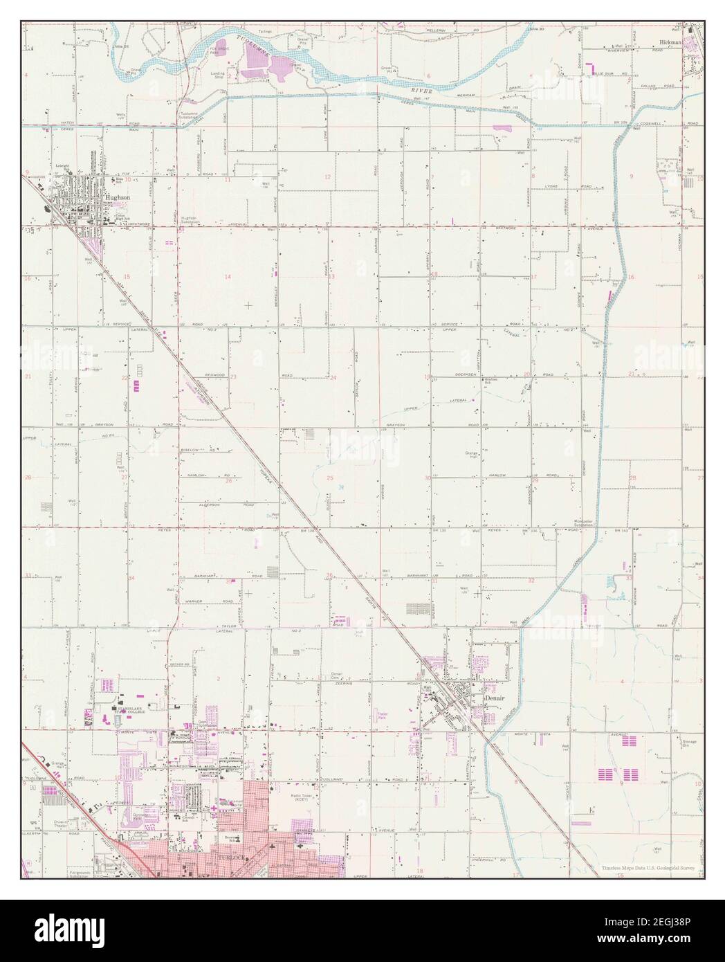 Denair, California, map 1969, 124000, United States of America by