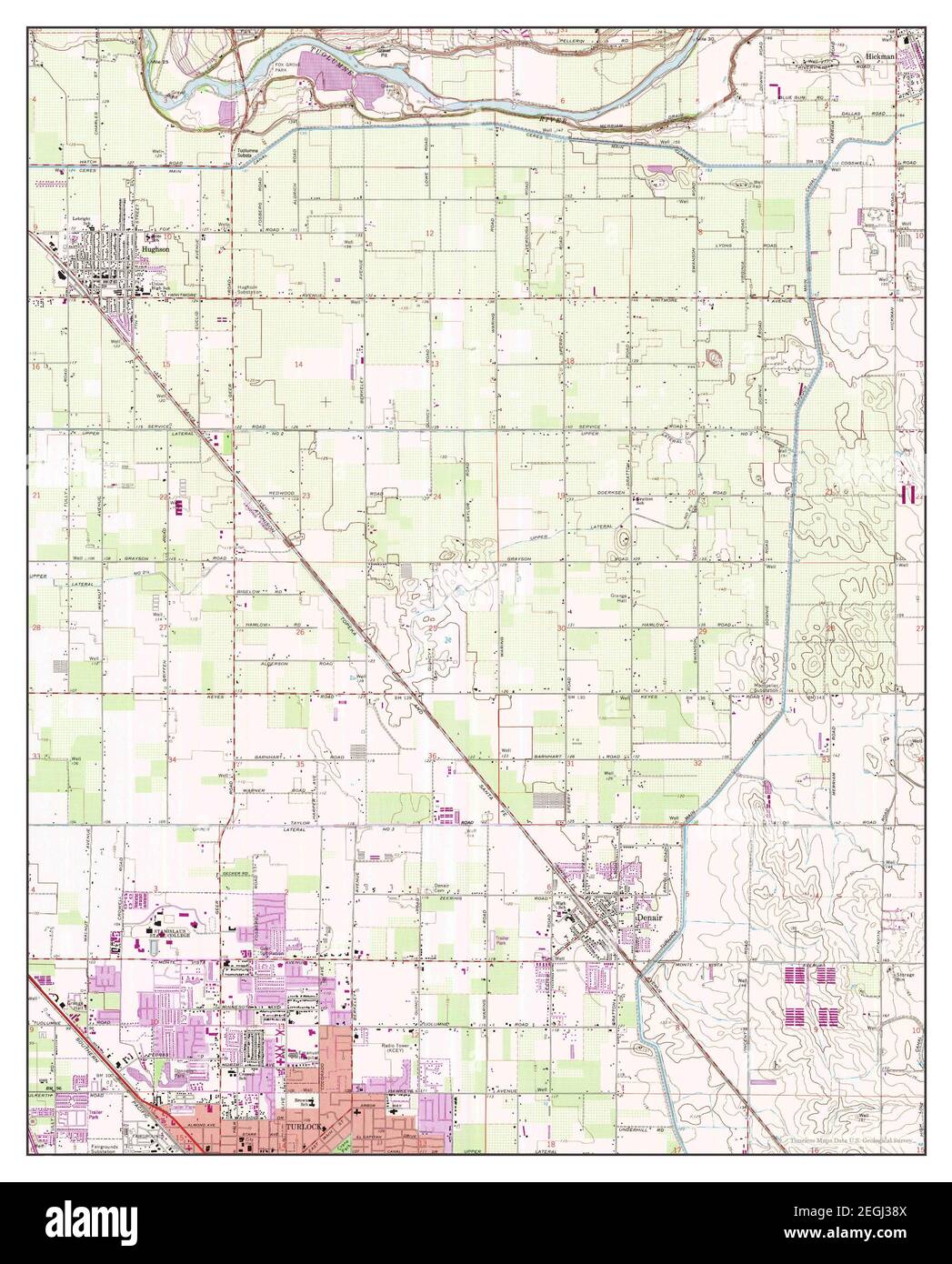 Denair, California, map 1963, 124000, United States of America by