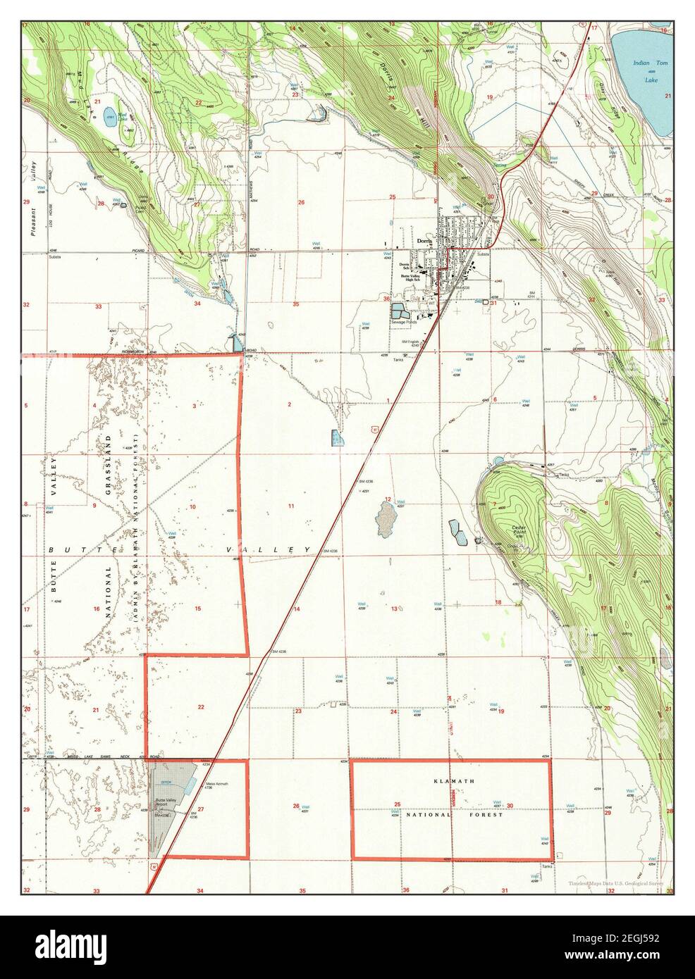 Dorris, California, map 2001, 124000, United States of America by