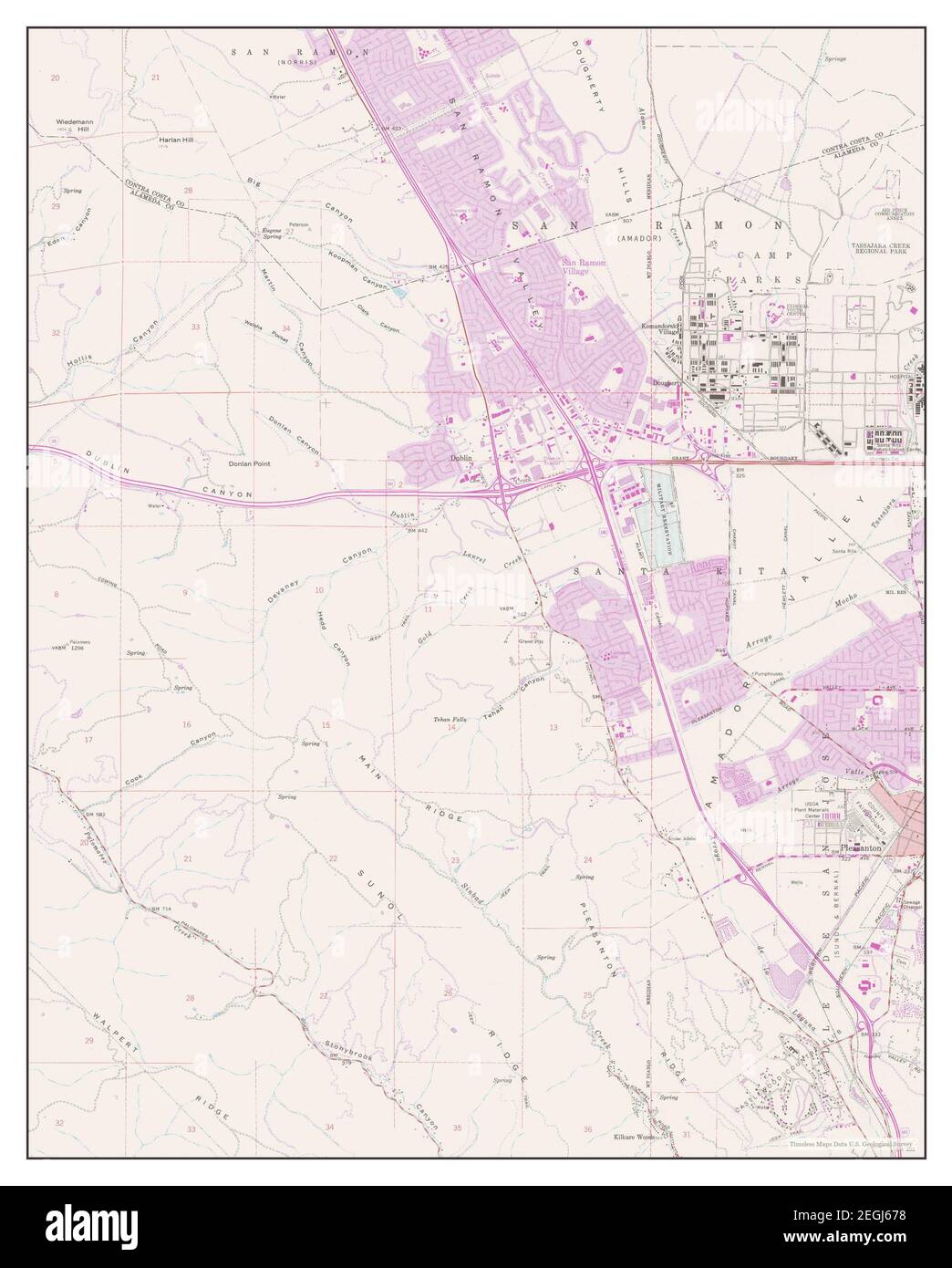 Dublin, California, map 1961, 124000, United States of America by