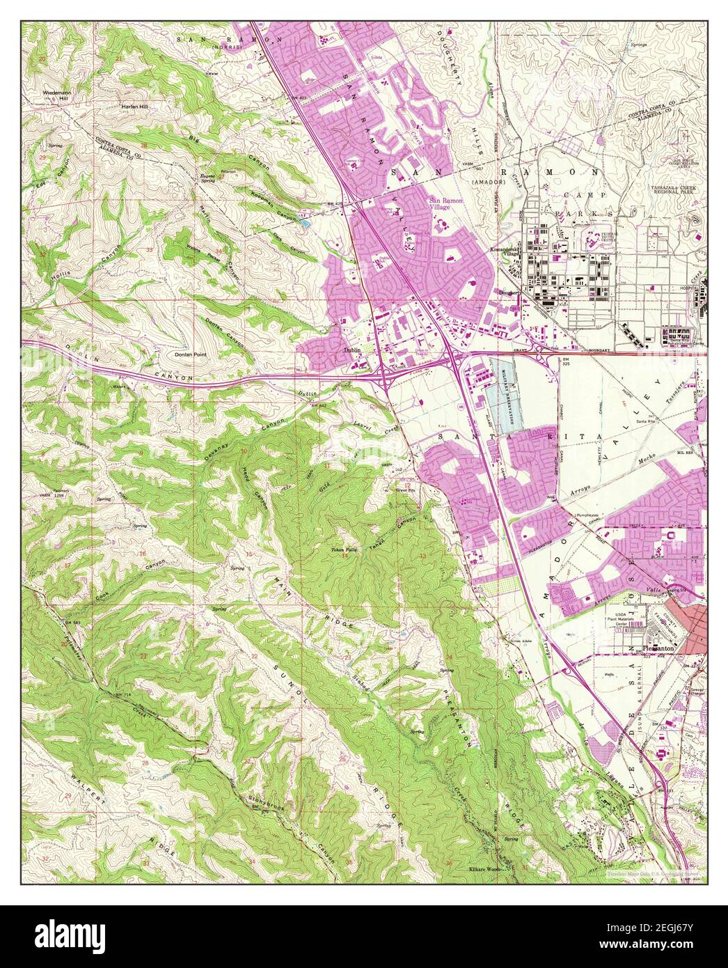 Dublin, California, map 1961, 124000, United States of America by