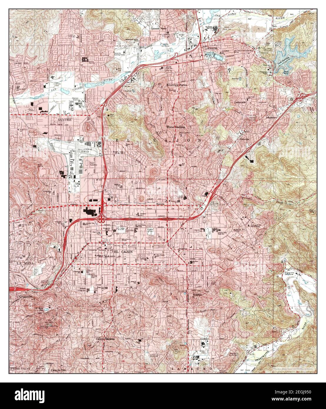 Map of el cajon california hi-res stock photography and images - Alamy