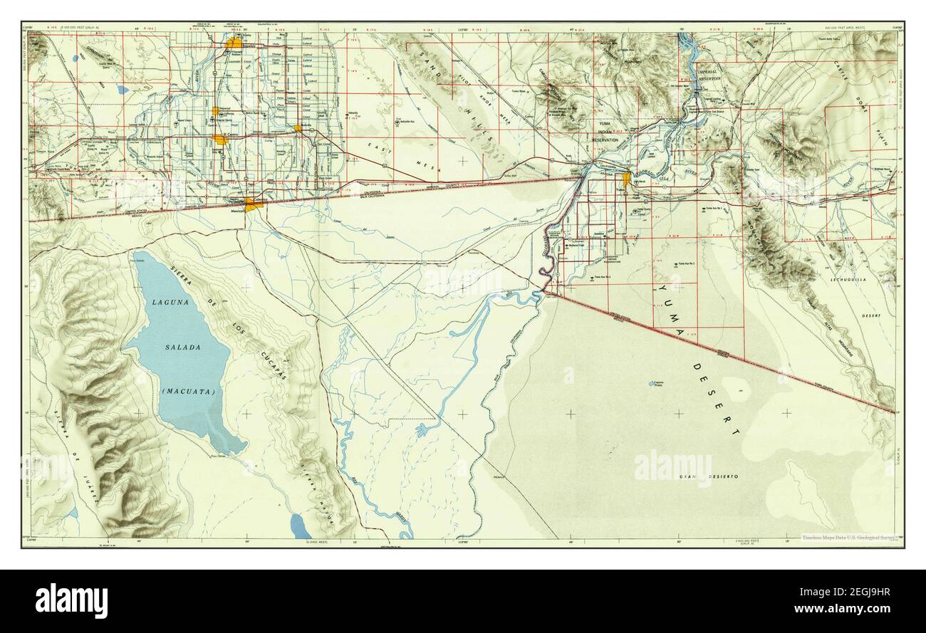 El Centro California Map 1954 1250000 United States Of America By Timeless Maps Data Us 6383