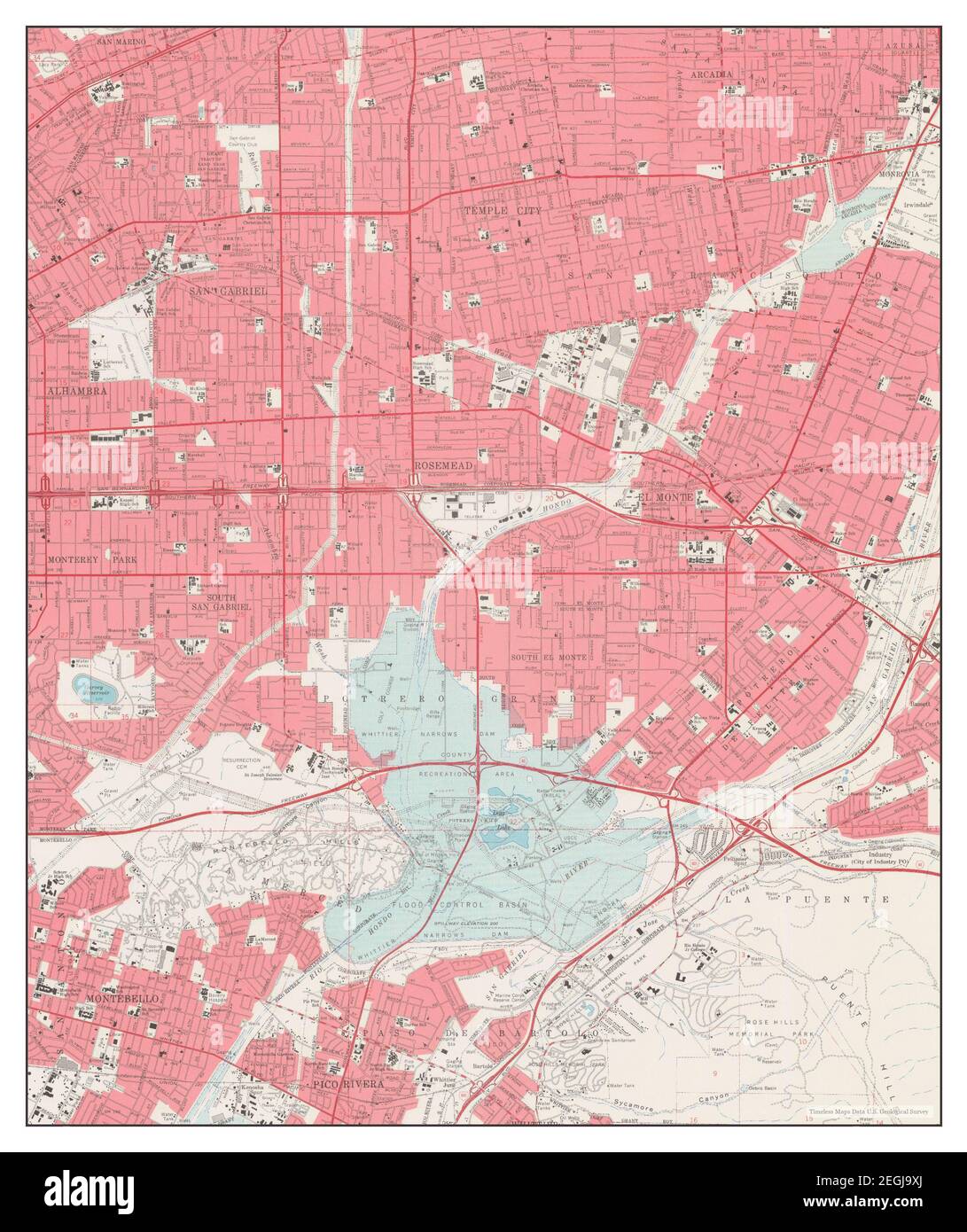 El Monte California map 1966 - El Monte California Map 1966 124000 United States Of America By Timeless Maps Data Us Geological Survey 2EGJ9XJ