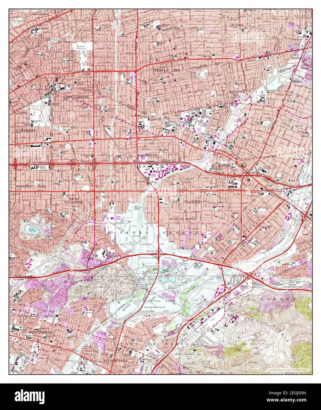 El Monte California map 1966 - El Monte California Map 1966 124000 United States Of America By Timeless Maps Data Us Geological Survey 2EGJ9XN