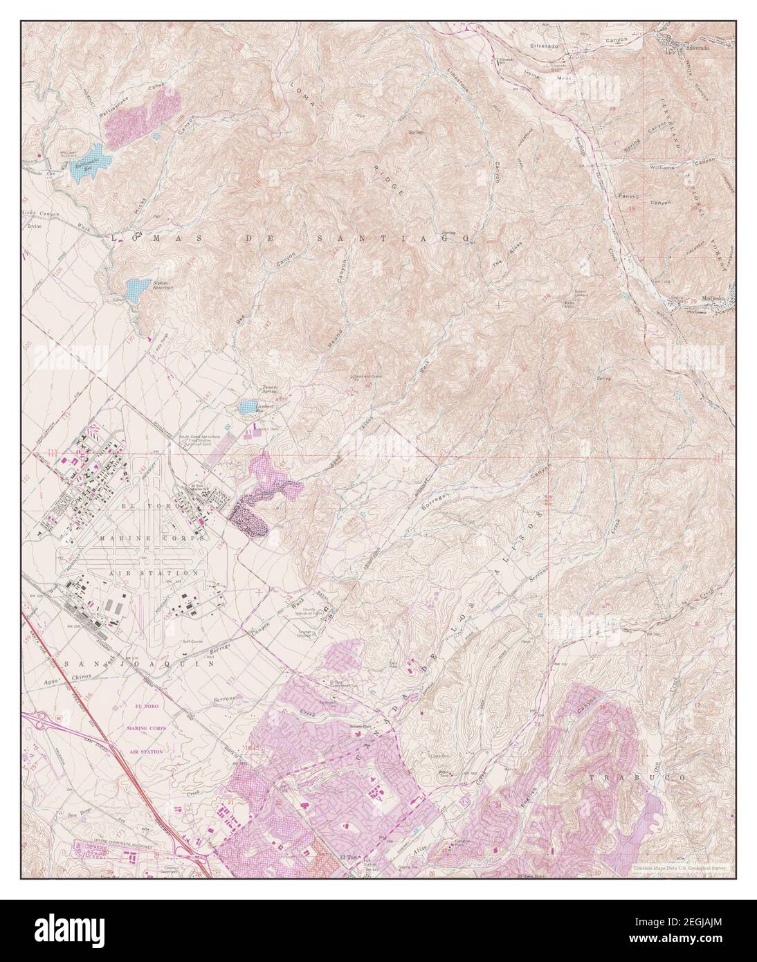 El Toro, California, map 1968, 1:24000, United States of America by Timeless Maps, data U.S. Geological Survey Stock Photo