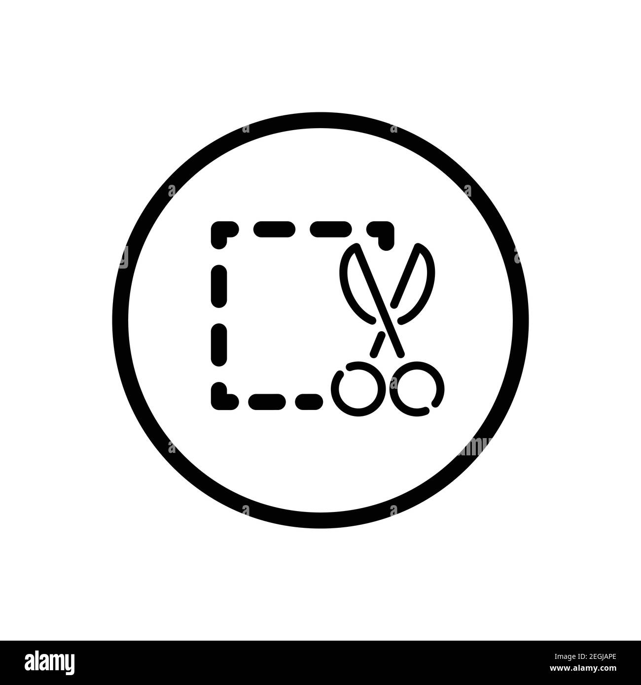 Discount coupon. Cutout ticket and scissors. Commerce outline icon in a