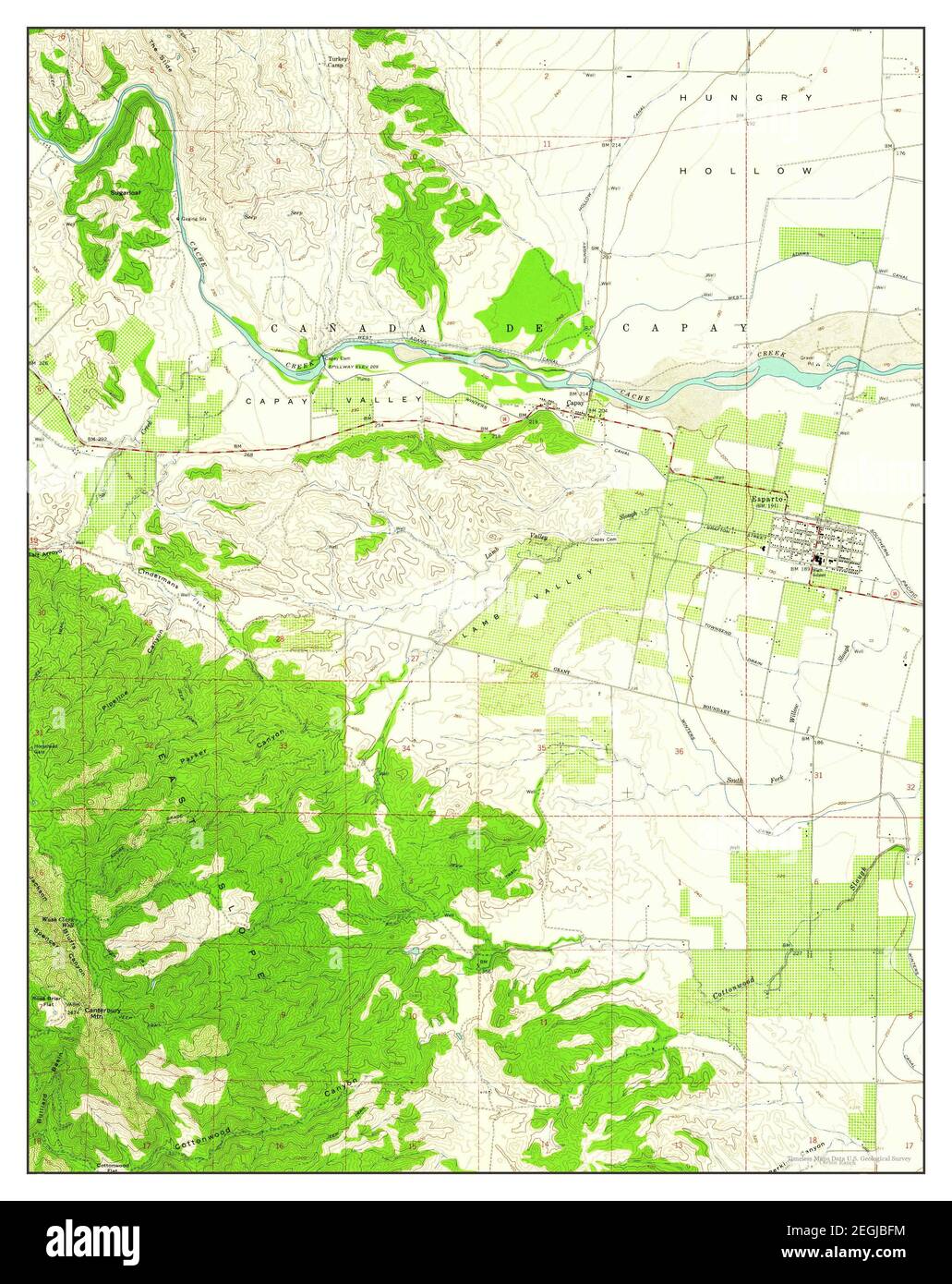 Esparto, California, map 1959, 124000, United States of America by