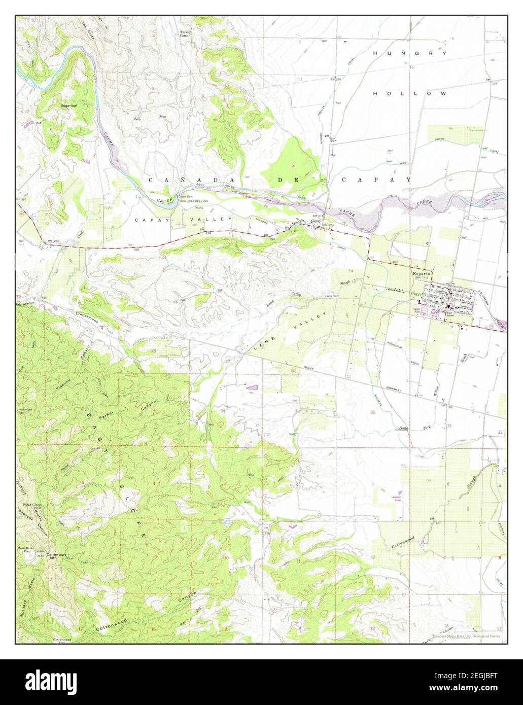Esparto, California, map 1959, 124000, United States of America by