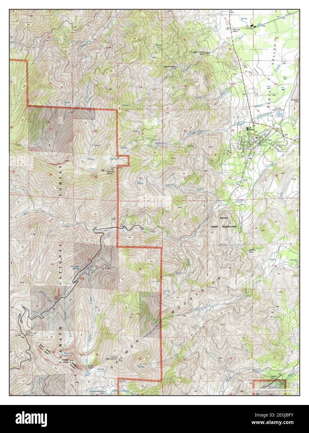 Etna, California, map 2001, 124000, United States of America by