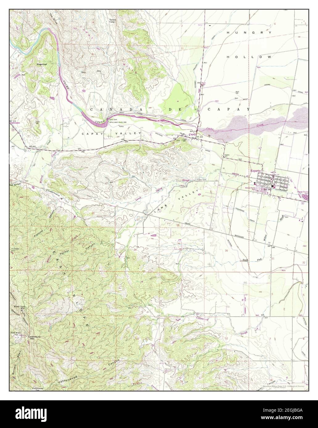 Esparto, California, map 1959, 124000, United States of America by