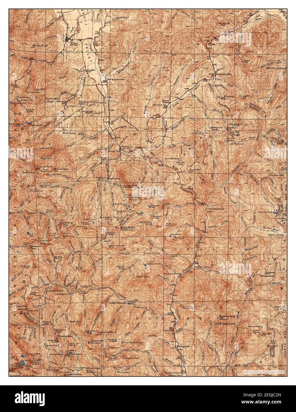 Etna, California, map 1934, 1125000, United States of America by