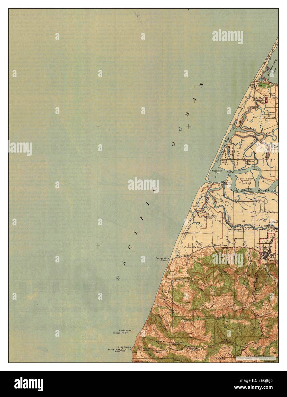 Ferndale, California, map 1943, 162500, United States of America by