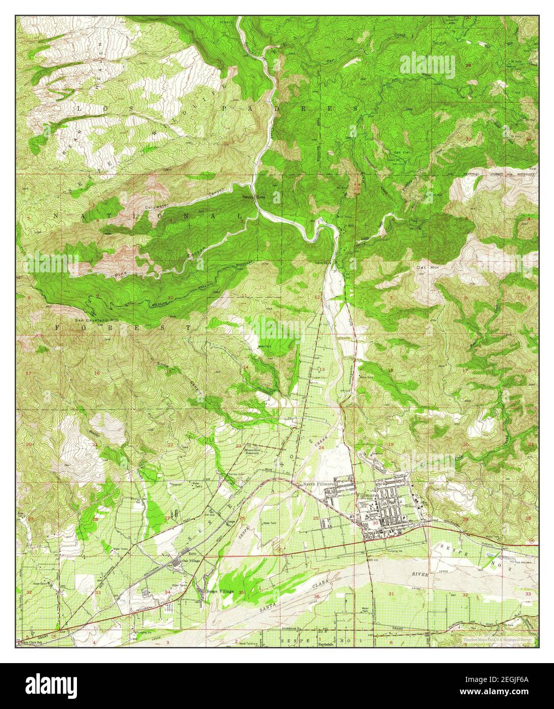 Fillmore California map 1951 - Fillmore California Map 1951 124000 United States Of America By Timeless Maps Data Us Geological Survey 2EGJF6A