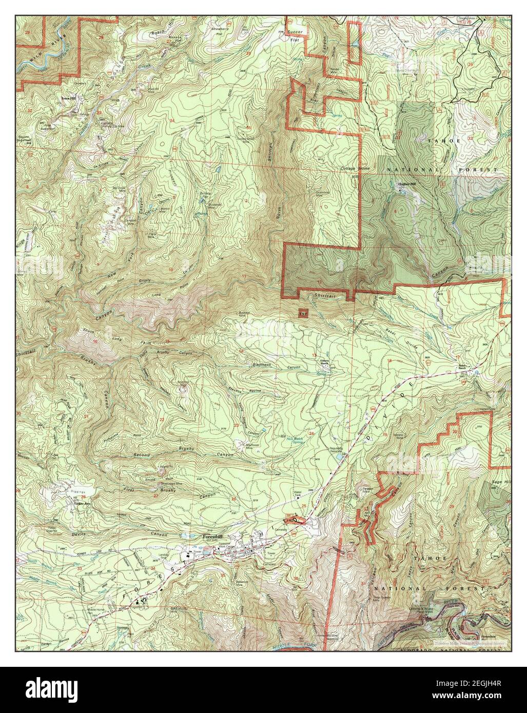 Foresthill, California, map 2000, 124000, United States of America by