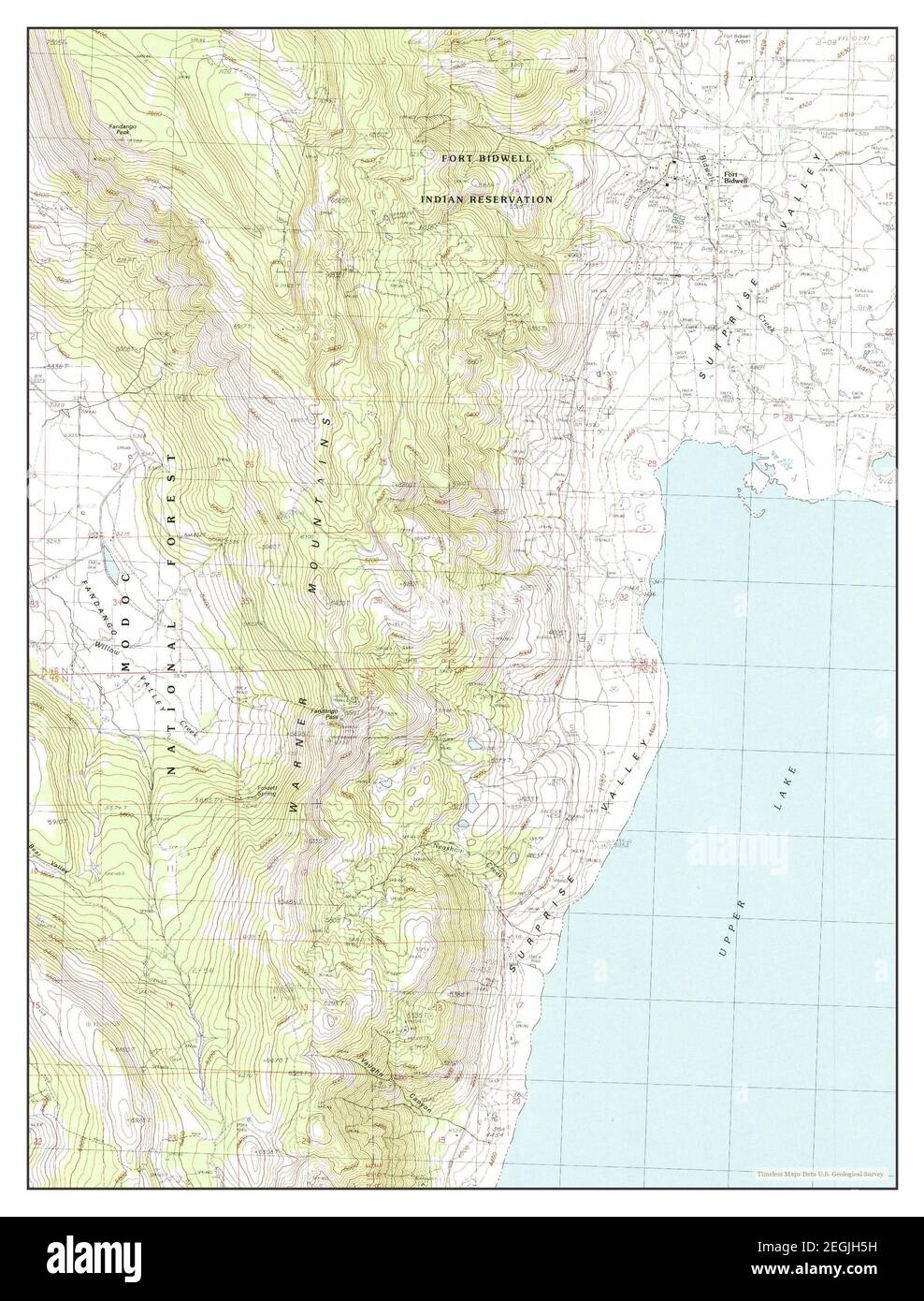 Fort Bidwell, California, map 1990, 124000, United States of America